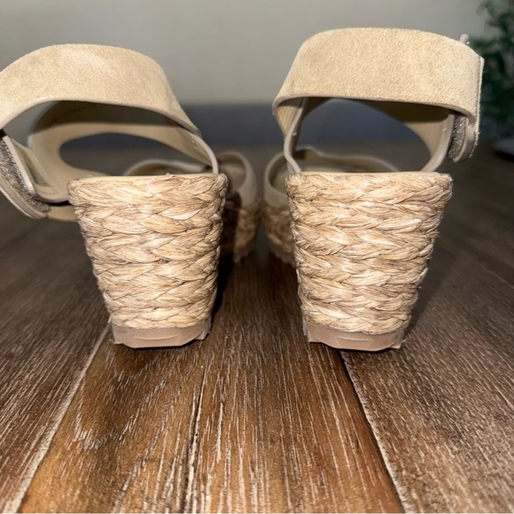 Pedro Garcia Tan Wedge Espadrilles Women’s 38 SIMPLE ‘SNEAKER’ SANDAL Tan Suede - Picture 6 of 8